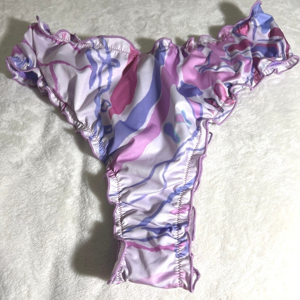 Purple and Pink Ruffle Bikini Set - Picture 7 of 9